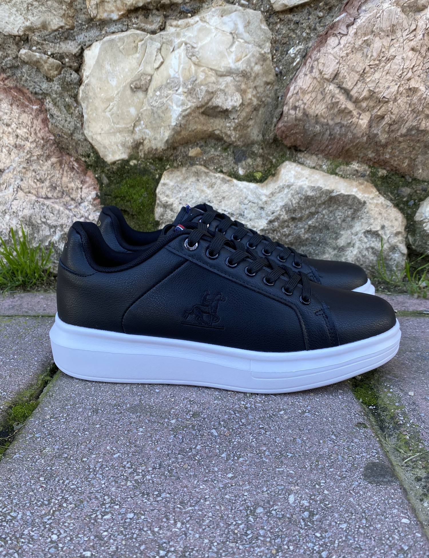 US GRAND POLO ανδρικά ασπρόμαυρα casual sneakers GPM21136M